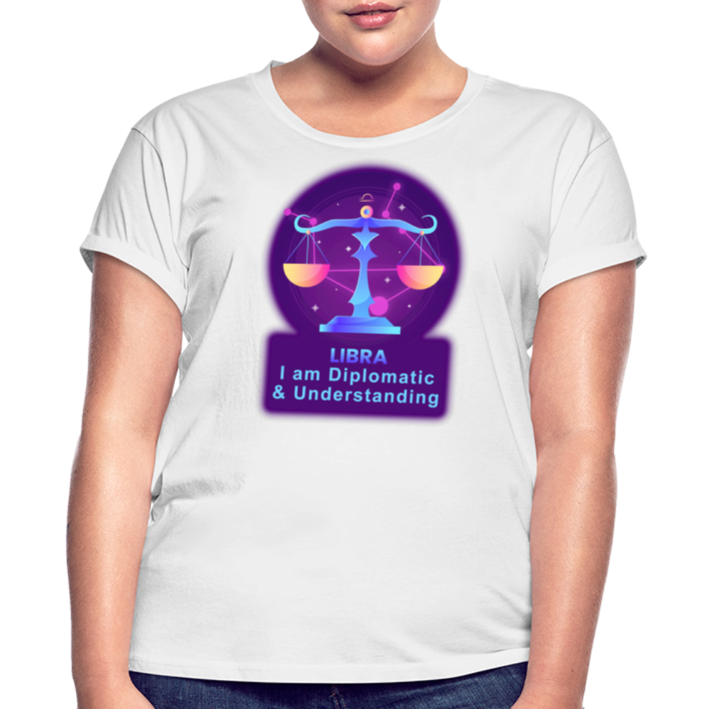 Women's Neon Libra Relaxed Fit T-Shirt - white