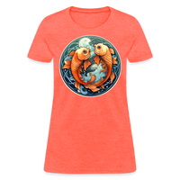 Thumbnail for Women's Symbol Pisces T-Shirt - heather coral