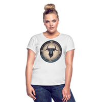 Thumbnail for Women's Mythical Taurus Relaxed Fit T-Shirt - white