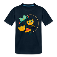 Thumbnail for Kid’s Cartoony Libra Premium Organic T-Shirt - deep navy