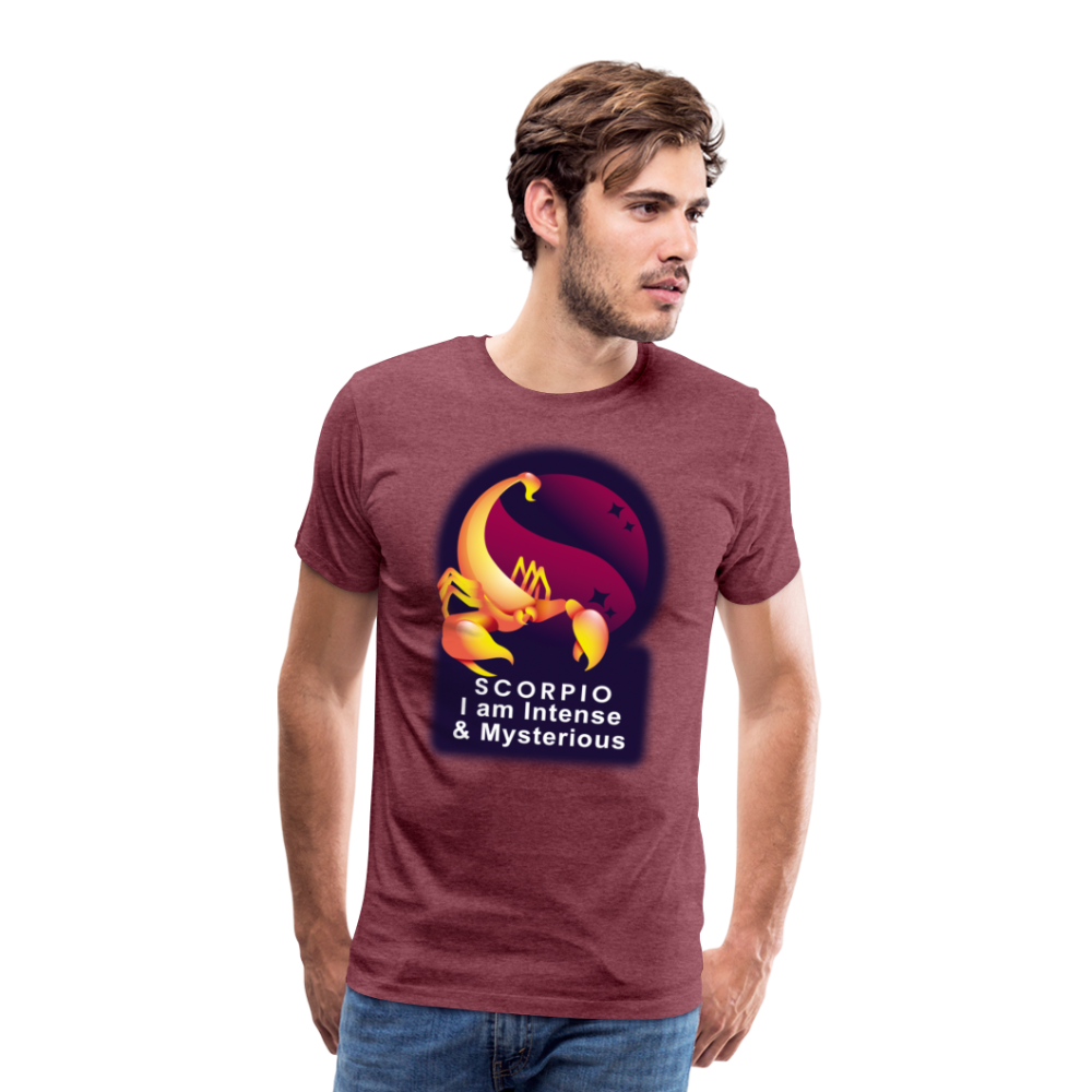 Men's Glow Scorpio Premium T-Shirt - heather burgundy