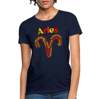 Thumbnail for Women's Power Words Aries T-Shirt - navy