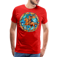 Thumbnail for Men's Mosaic Sagittarius Premium T-Shirt - red