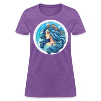 Thumbnail for Women's Symbol Aquarius T-Shirt - purple heather