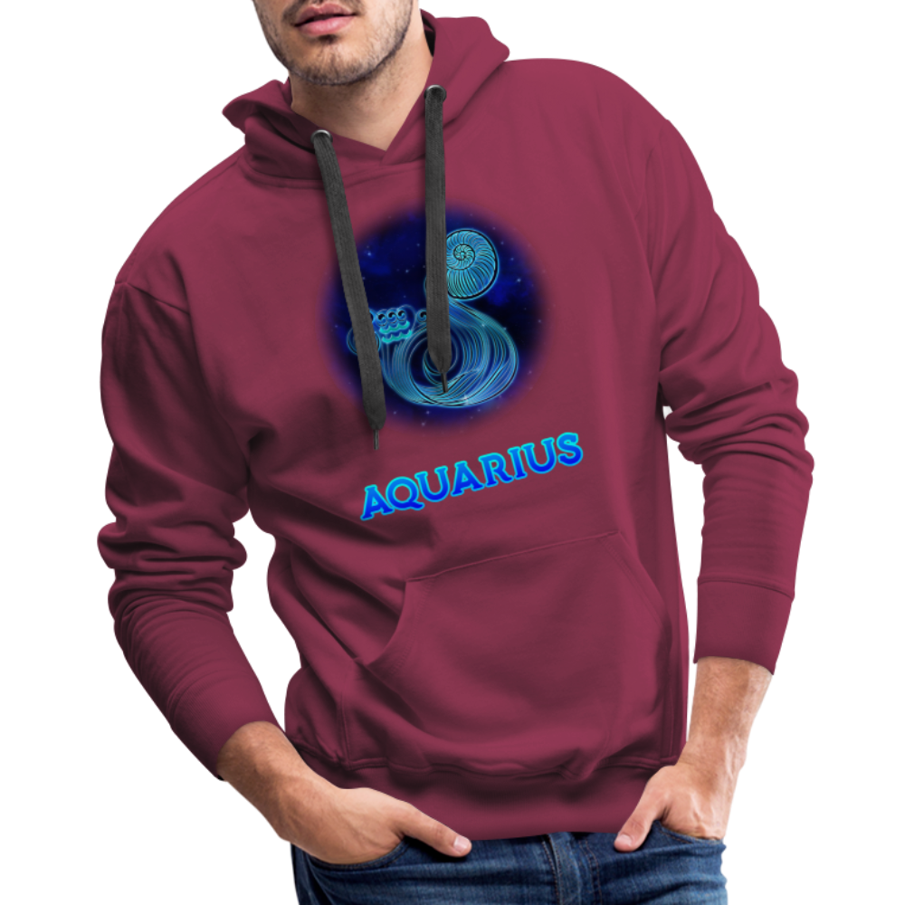 Men’s Aquarius Premium Hoodie - burgundy