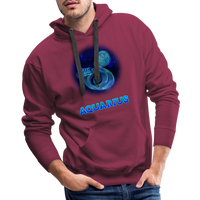 Thumbnail for Men’s Aquarius Premium Hoodie - burgundy