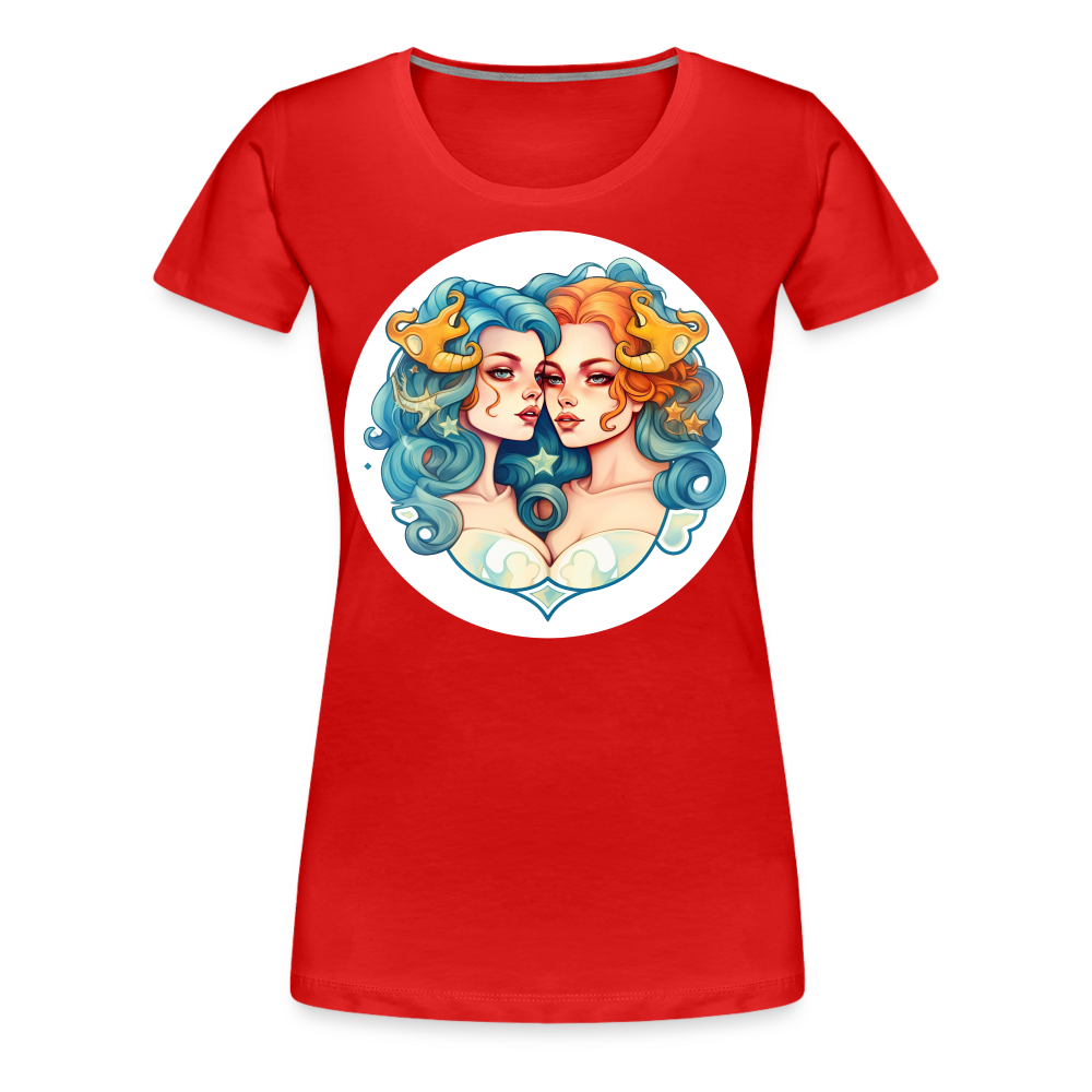 Women’s Symbol Gemini Premium T-Shirt - red