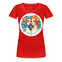 Thumbnail for Women’s Symbol Gemini Premium T-Shirt - red