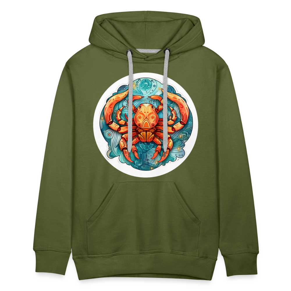 Men’s Symbol Cancer Premium Hoodie - olive green