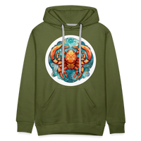 Thumbnail for Men’s Symbol Cancer Premium Hoodie - olive green