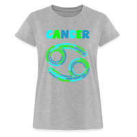 Thumbnail for Women's Power Words Cancer Relaxed Fit T-Shirt - heather gray