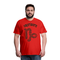 Thumbnail for Men's Power Words Capricorn Premium T-Shirt - red