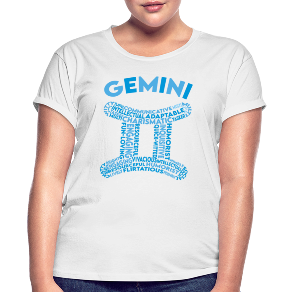 Women's Power Words Gemini Relaxed Fit T-Shirt - white