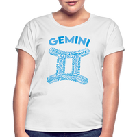 Thumbnail for Women's Power Words Gemini Relaxed Fit T-Shirt - white