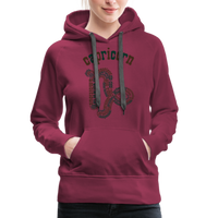 Thumbnail for Women's Power Words Capricorn Premium Hoodie - burgundy