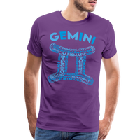 Thumbnail for Men's Power Words Gemini Premium T-Shirt - purple