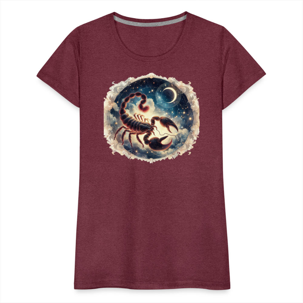 Women’s Mythical Scorpio Premium T-Shirt - heather burgundy