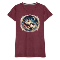 Thumbnail for Women’s Mythical Scorpio Premium T-Shirt - heather burgundy