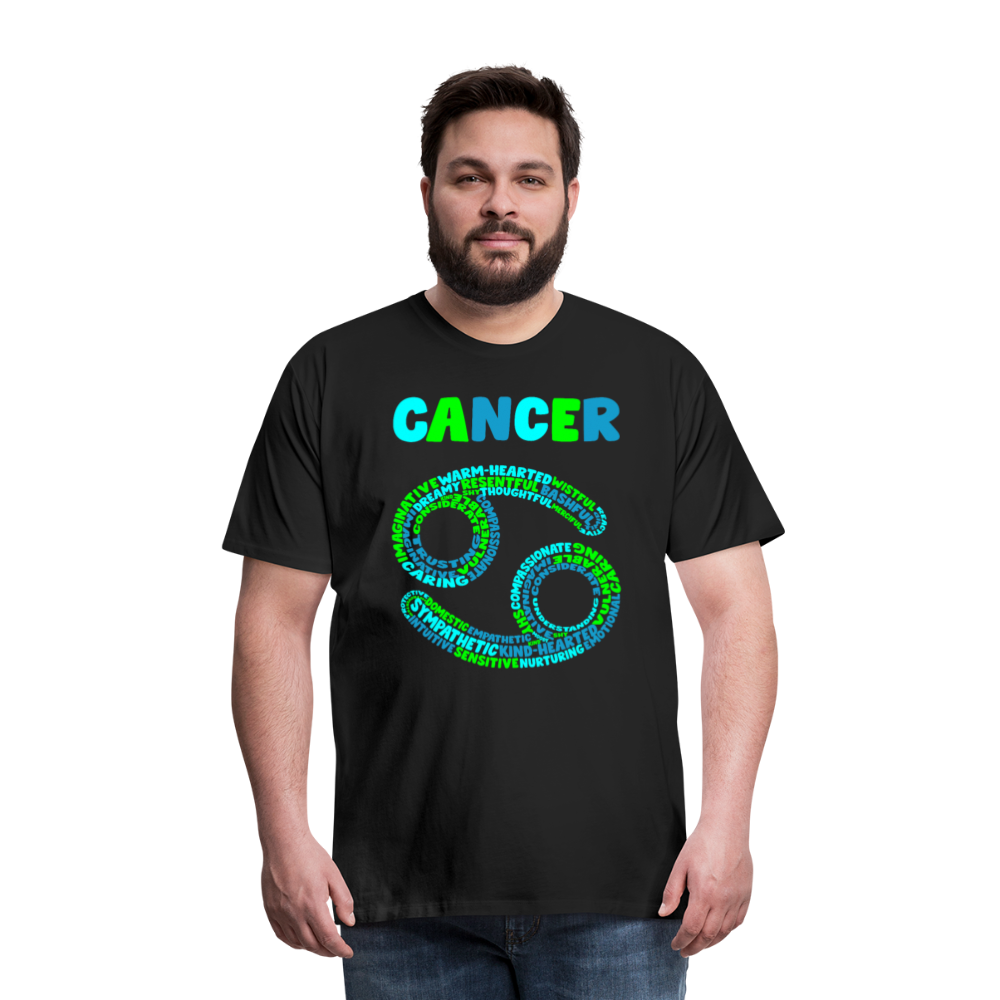 Men's Power Words Cancer Premium T-Shirt - black