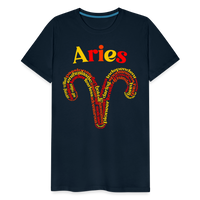 Thumbnail for Men's Power Words Aries Premium T-Shirt - deep navy