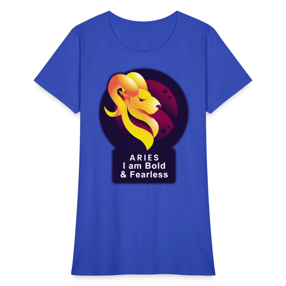 Women's Glow Aries T-Shirt - royal blue