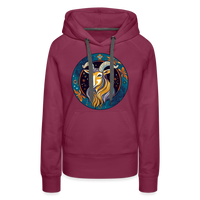 Thumbnail for Women’s Mythical Capricorn Premium Hoodie - burgundy