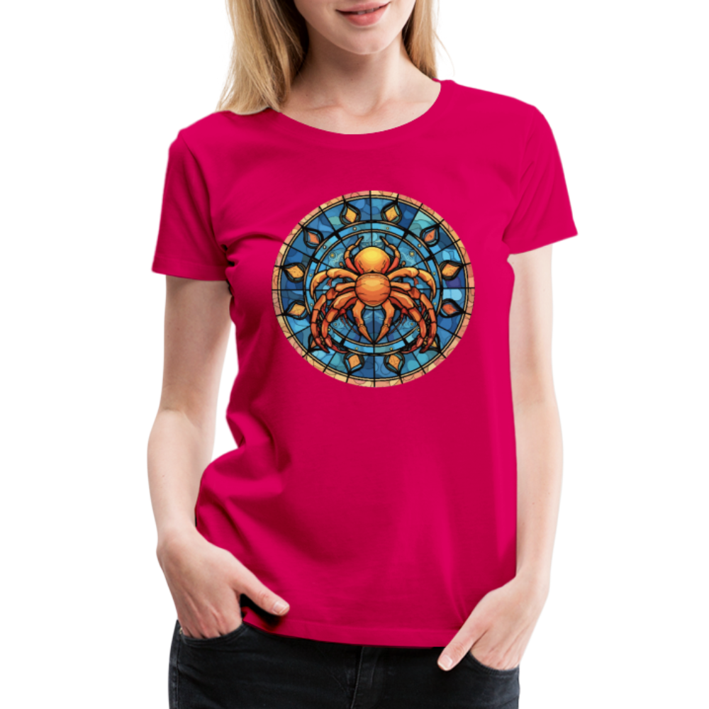 Women’s Mosaic Cancer Premium T-Shirt - dark pink