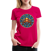 Thumbnail for Women’s Mosaic Cancer Premium T-Shirt - dark pink