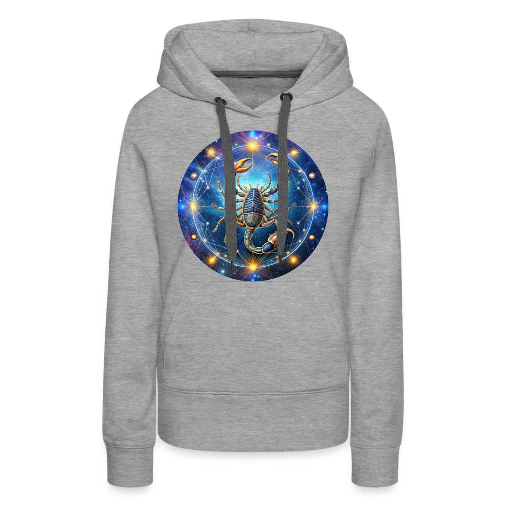 Women’s Symbol Scorpio Premium Hoodie - heather grey