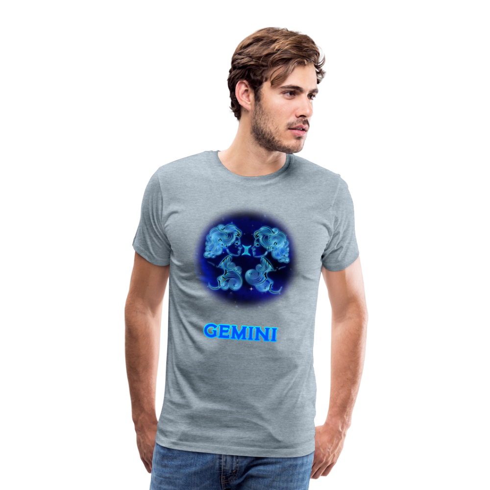 Men's Gemini Premium T-Shirt - heather ice blue