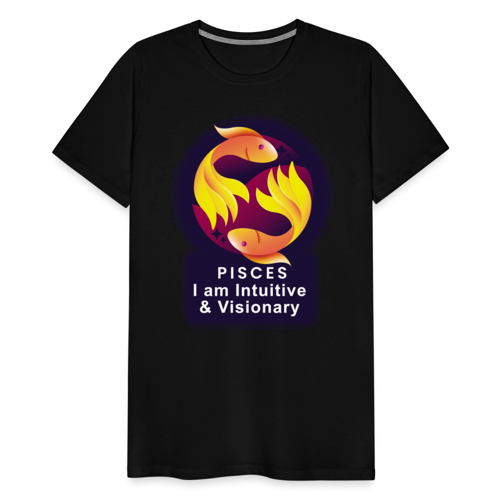 Men's Glow Pisces Premium T-Shirt - black