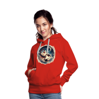 Thumbnail for Women’s Mythical Scorpio Premium Hoodie - red