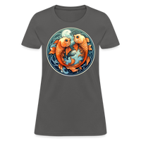 Thumbnail for Women's Symbol Pisces T-Shirt - charcoal