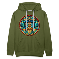 Thumbnail for Men’s Mosaic Libra Premium Hoodie - olive green