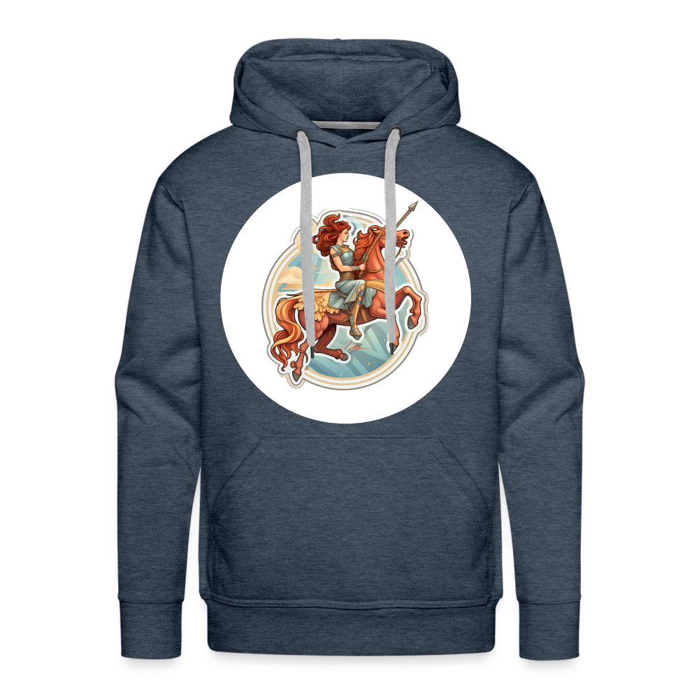 Men’s Symbol Sagittarius Premium Hoodie - heather denim