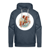 Thumbnail for Men’s Symbol Sagittarius Premium Hoodie - heather denim