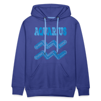 Thumbnail for Men's Power Words Aquarius Premium Hoodie - royal blue