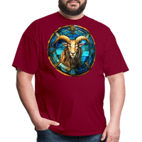 Thumbnail for Men's Mosaic Capricorn Classic T-Shirt - burgundy