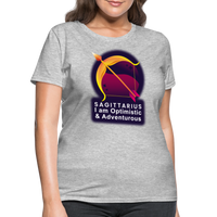 Thumbnail for Women's Glow Sagittarius T-Shirt - heather gray