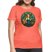 Thumbnail for Women's Mosaic Virgo T-Shirt - heather coral