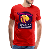 Thumbnail for Men's Glow Capricorn Premium T-Shirt - red