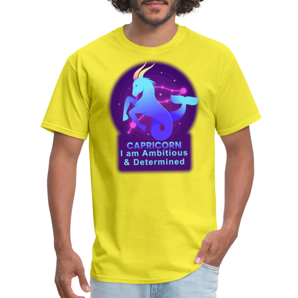 Men's Neon Capricorn Classic T-Shirt - yellow