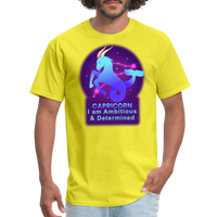 Thumbnail for Men's Neon Capricorn Classic T-Shirt - yellow