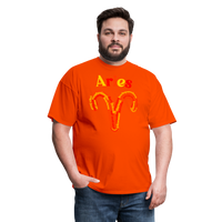 Thumbnail for Men's Power Words Aries Classic T-Shirt - orange