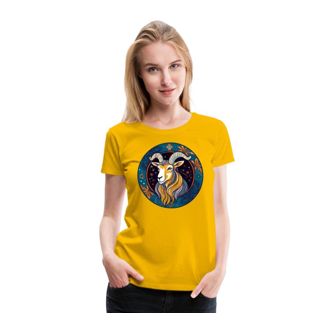 Women’s Mythical Capricorn Premium T-Shirt - sun yellow