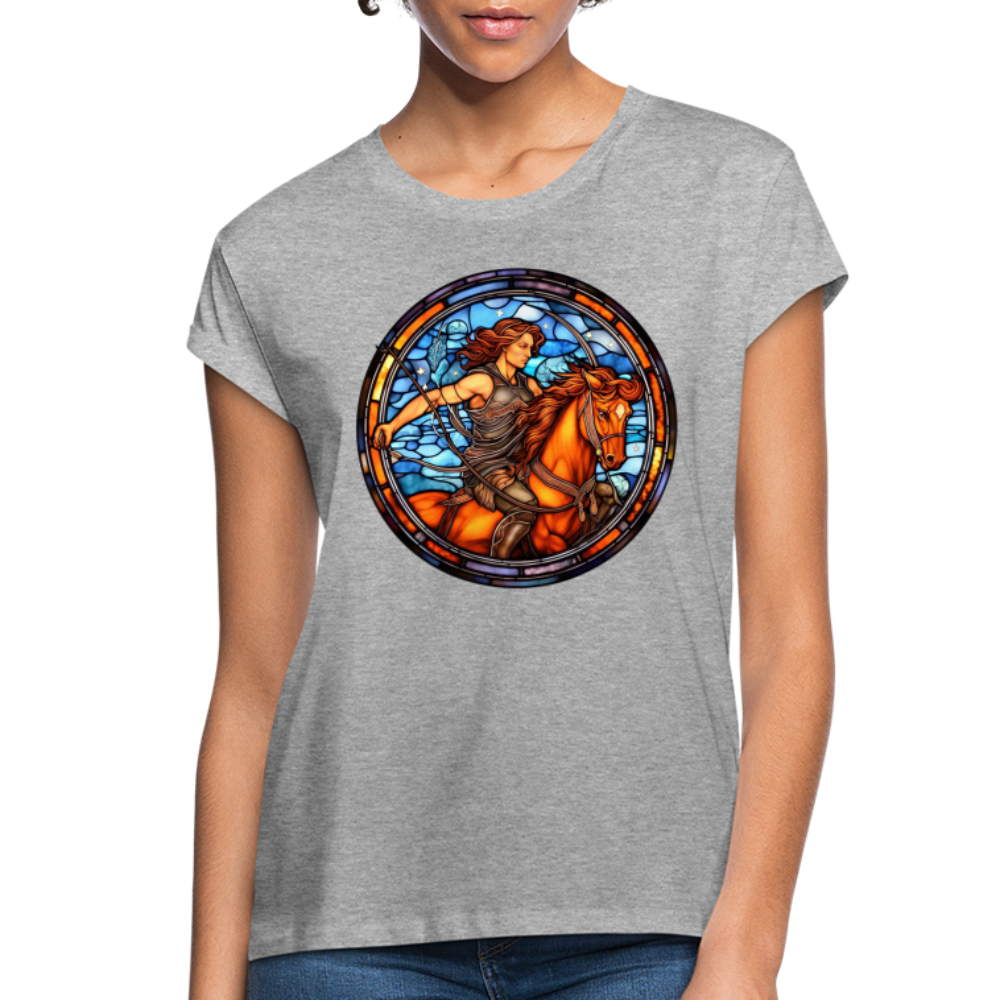 Women's Mosaic Sagittarius Relaxed Fit T-Shirt - heather gray