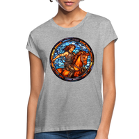 Thumbnail for Women's Mosaic Sagittarius Relaxed Fit T-Shirt - heather gray