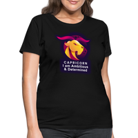 Thumbnail for Women's Glow Capricorn T-Shirt - black