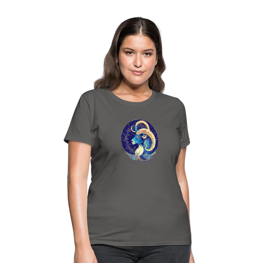 Women's Mythical Capricorn T-Shirt - charcoal