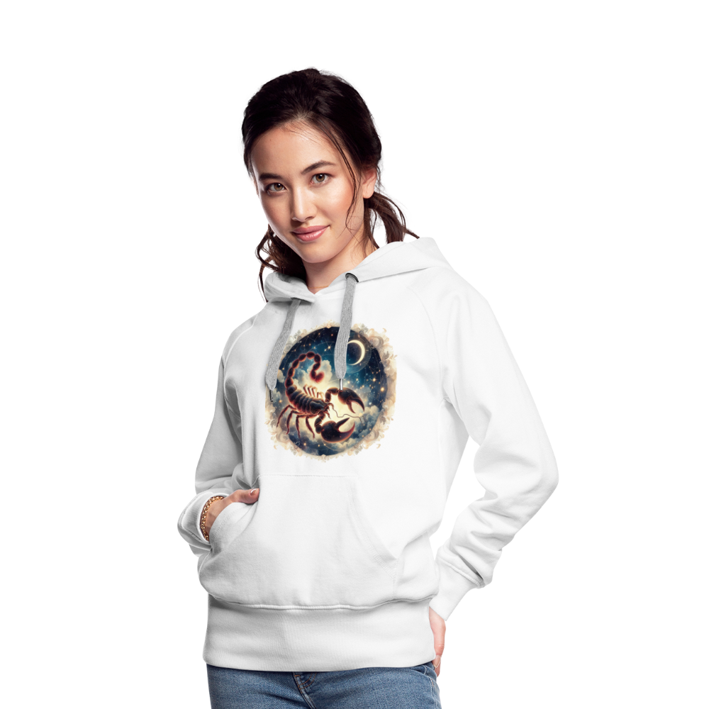 Women’s Mythical Scorpio Premium Hoodie - white